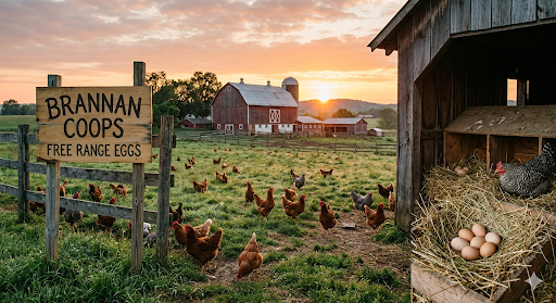 Happy chickens make great eggs